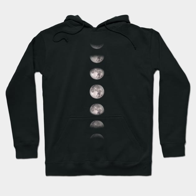 Moon Phases Vertical Hoodie by tortagialla